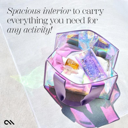 Case-Mate Soap Bubble Beach Tote with Phone Pouch - Wodoodporna torba plażowa na ramię z etui na smartfon (Iridescent)