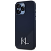 Karl Lagerfeld Silicone Shadow Metal Initial MagSafe - Etui do iPhone 15 Pro (czarny)