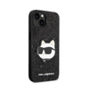 Karl Lagerfeld NFT Glitter Choupette Patch - Hülle für iPhone 14 Plus (Schwarz)