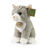 Rappa – Realistisches Plüschtier, graue Katze, sitzend, 23 cm, umweltfreundliche Soft Collection