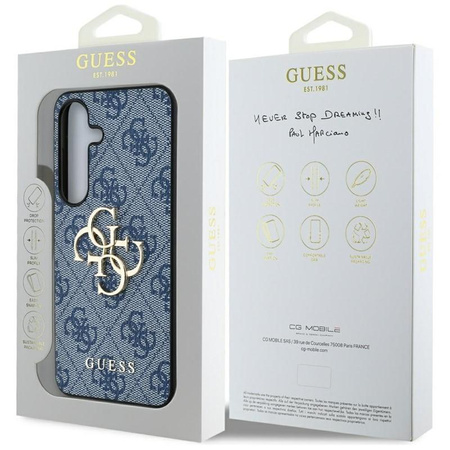 Guess Big 4G Classic Logo - Etui pour Samsung Galaxy S25 (bleu)