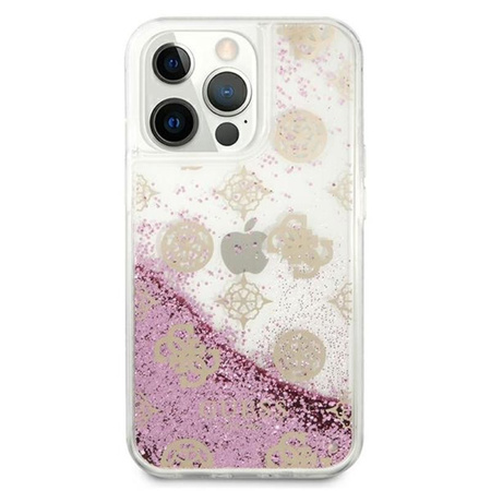 Guess Peony Liquid Glitter - Coque iPhone 13 Pro (rose)