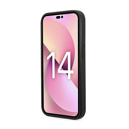 Karl Lagerfeld Saffiano Choupette Head Patch Case - Hülle für iPhone 14 Pro Max (Schwarz)