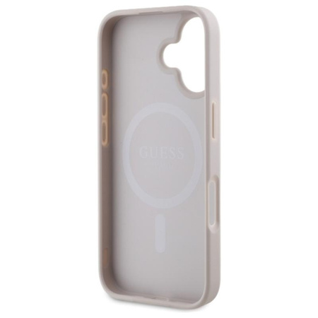 Guess Saffiano Peony Classic Logo MagSafe - iPhone 16 Case (pink)