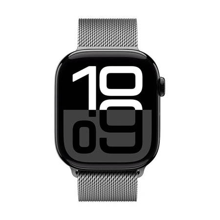 Crong Milano Steel - Rozsdamentes acél szíj Apple Watch 44/45/46/49 mm-es órához (ezüst)