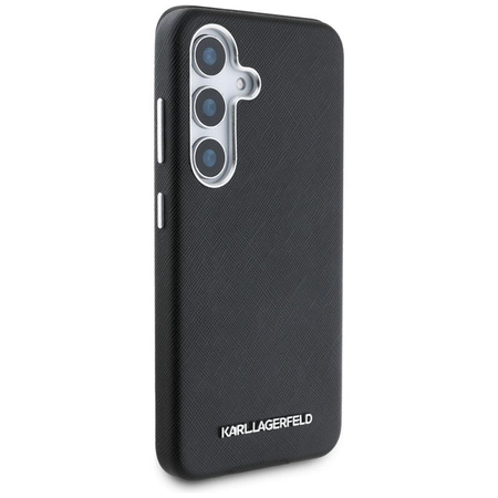 Karl Lagerfeld Saffiano Full Wrapped Elongated Metal Logo MagSafe - pouzdro pro Samsung Galaxy S25+ (černé)