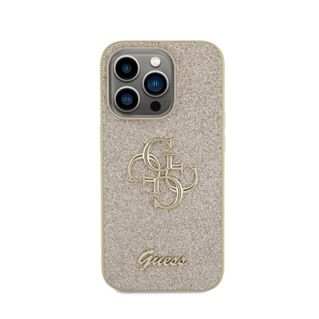 Guess Glitter Script Big 4G - iPhone 15 Pro tok (arany)