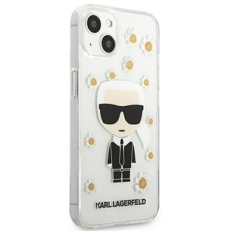 Karl Lagerfeld Iconic Karl Flower - Case for iPhone 13 Mini (Clear)