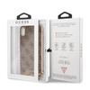 Guess 4G Charms Collection - iPhone Xs Max tok medállal (barna)