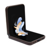 Guess bőr 4G Triangle Strass - Samsung Z Flip 5 tok (barna)
