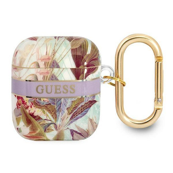 Guess Flower - Airpods 1/2 gen case (Purple)