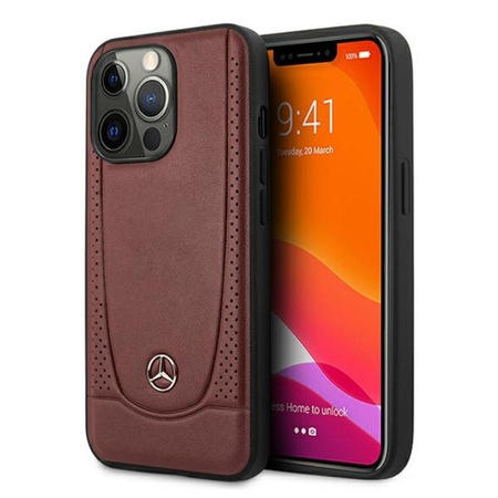 Mercedes Leather Urban Line - Étui pour iPhone 13 Pro (rouge)