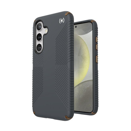 Speck Presidio2 Grip - Samsung Galaxy S24 Case (Charcoal Grey / Cool Bronze)