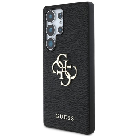 Guess Grained Big 4G Logo Small Classic Logo - Pouzdro pro Samsung Galaxy S25 Ultra (černé)