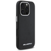 Karl Lagerfeld Saffiano Full Wrapped Elongated Metal Logo MagSafe - étui pour iPhone 16 Pro (noir)