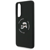 Karl Lagerfeld Silicone Double Heads And Circle MagSafe – Pouzdro pro Samsung Galaxy S25 Edge (černé)