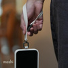 Moshi 2-in-1 Wrist & Body Strap with Adapter - Cordino per telefono in ecopelle (corallo nebbia)