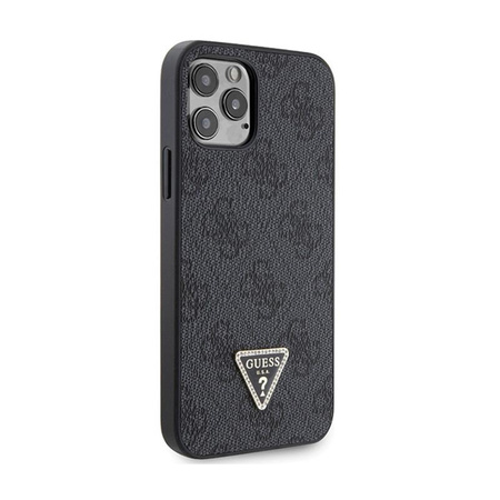 Guess Crossbody 4G fém logó - iPhone 12 / iPhone 12 Pro tok (fekete)