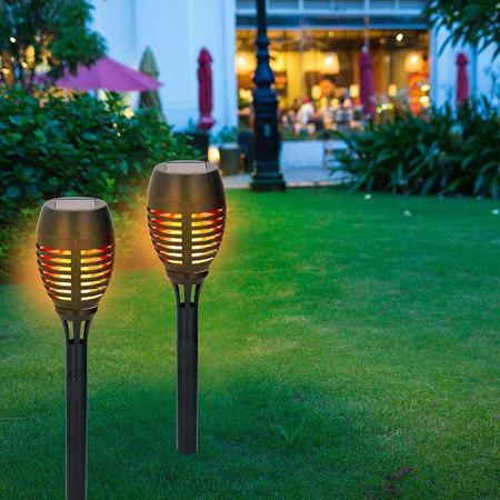 Grundig - lampa solarna z efektem płomienia świecy duża 48 cm