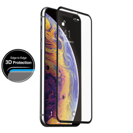 Just Mobile Xkin Tempered Glass Screen Protector for iPhone Xs Max (Transparent/Black)