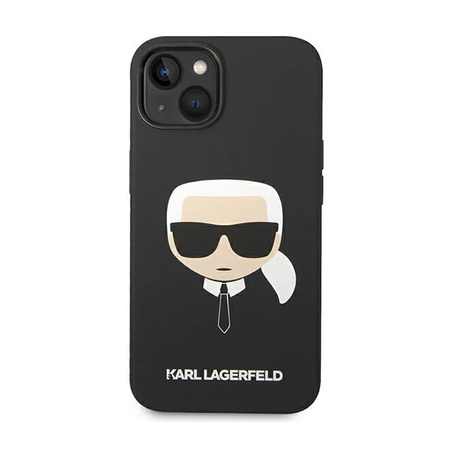 Karl Lagerfeld Silicone Ikonik Karl`s Head - Etui iPhone 14 (czarny)