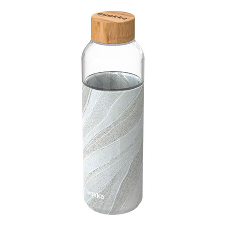 Quokka Flow - Glass water bottle 660 ml (White Stone)