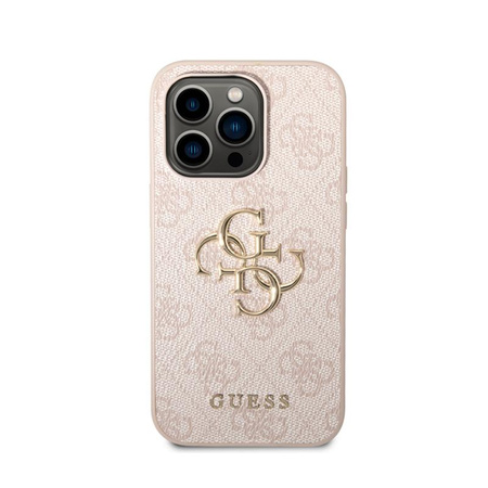 Guess 4G Big Metal Logo - pouzdro pro iPhone 15 Pro (růžové)