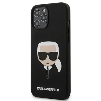 Karl Lagerfeld Silicone Iconic Karl`s Head - Coque iPhone 12 Pro Max (noir)