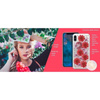 PURO Glam Hippie Chic kryt - pouzdro pro iPhone XR (zelené s pravými okvětními lístky)