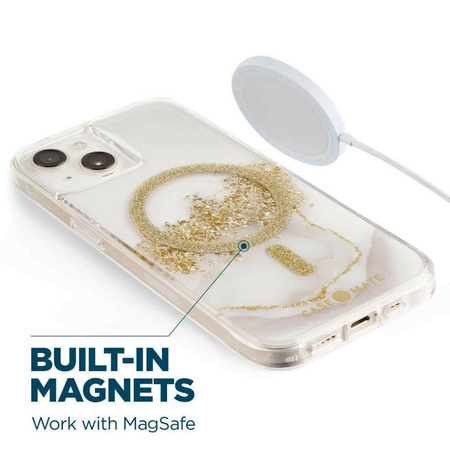 Case-Mate Karat MagSafe - iPhone 14 Plus Hülle verziert mit Gold (Marmor)