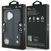 Custodia MagSafe con logo BMW M a strisce perforate per iPhone 17 (blu navy)