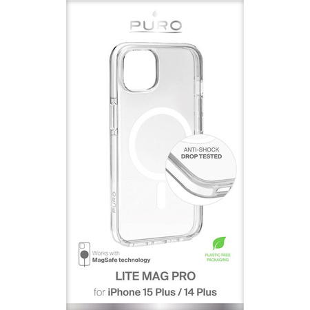 PURO LITEMAG PRO - iPhone 15 Plus MagSafe Case (transparent)