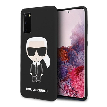 Pouzdro Karl Lagerfeld Fullbody Silicone Iconic - Samsung Galaxy S20 (černé)