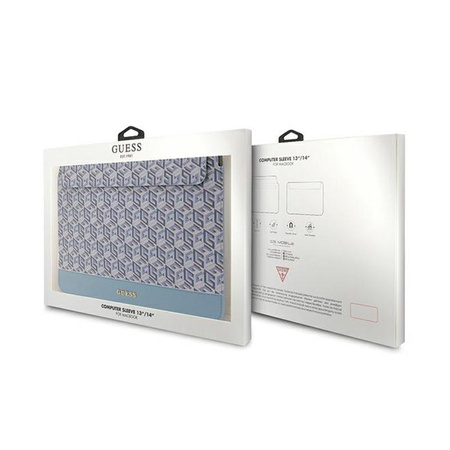 Guess GCube Stripes Sleeve - pouzdro na 14" notebook (modré)