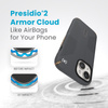 Speck Presidio2 Grip ClickLock & MagSafe - Coque iPhone 16e / iPhone 15 / iPhone 14 / iPhone 13 (Gris anthracite / Cool Bronze)