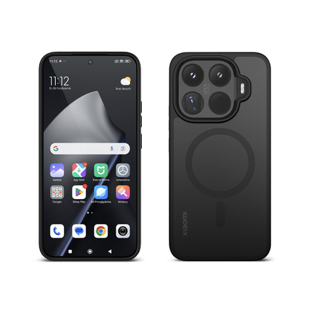 Etui do Xiaomi 15T Pro MagSafe Crong Hybrid Matte Czarne Matowe Wytrzymałe