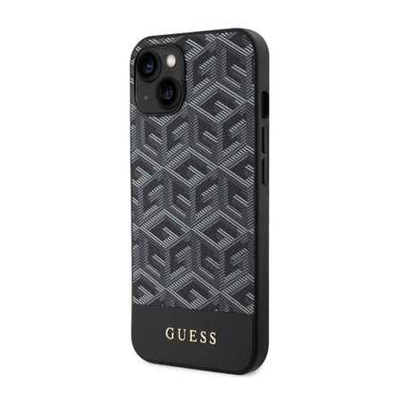 Guess GCube Stripes MagSafe - Schutzhülle für iPhone 14 Plus (Schwarz)
