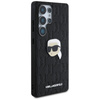 Karl Lagerfeld Leather Monogram Pin Logo Karl Head - Samsung Galaxy S25 Ultra Case (black)