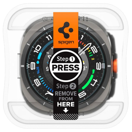 Spigen GLAS.TR EZ FIT 2-Pack - Panzerglas für Samsung Galaxy Watch Ultra 47 mm (2025/2024) (2 Stück)