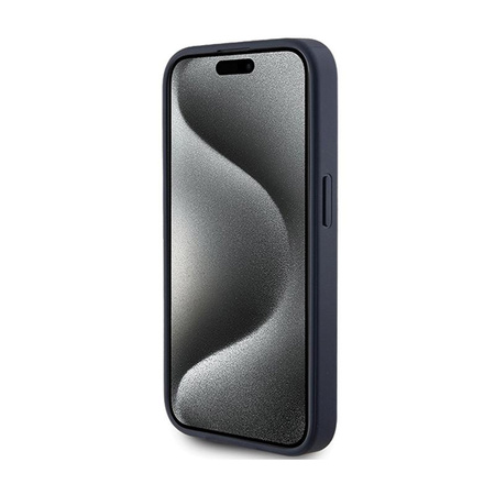 Guess 4G Dreieck Metall Logo - iPhone 15 Pro Max Tasche (blau)