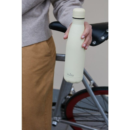 PURO ICON - Bouteille thermique en acier inoxydable 500 ml (beige) (revêtement en poudre)