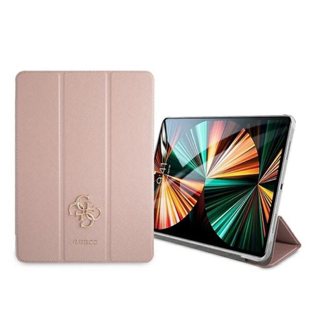 Guess Saffiano 4G Big Metal Logo - iPad Pro 11" 2021 Case (pink)