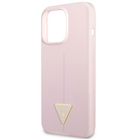 Guess Silicone Triangle Logo - iPhone 13 Pro Max Case (lilac)
