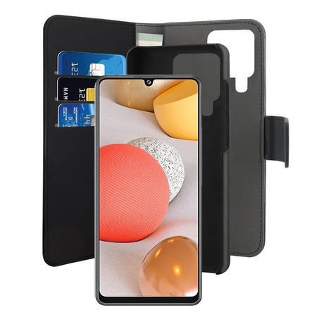 PURO Peněženkové odnímatelné pouzdro 2 v 1 Samsung Galaxy A42 5G (černé)