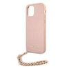 Guess Saffiano Chain - pouzdro pro iPhone 12 Pro Max (růžové)