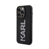 Karl Lagerfeld 3D Rubber Glitter Logo - Coque iPhone 15 Pro Max (noir)