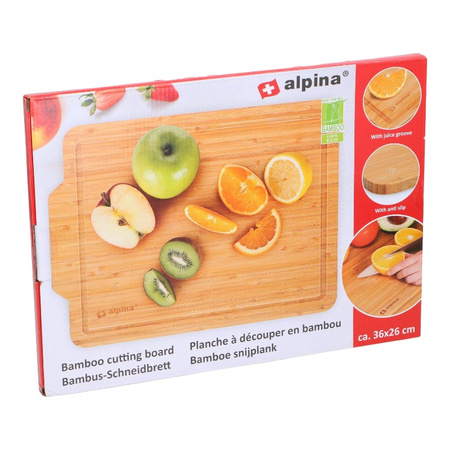 Alpina - Tagliere in legno di bambù 36x26 cm