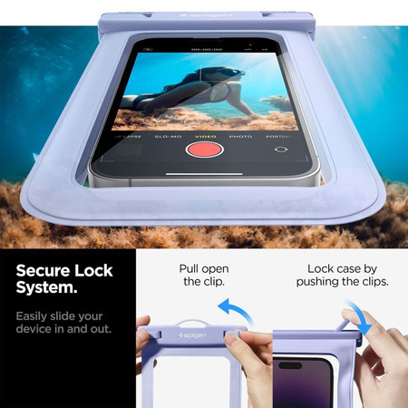 Spigen A601 Universal Waterproof Case - Étui pour smartphones jusqu'à 6,9" (Bleu)
