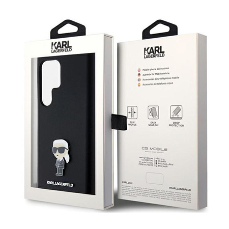 Karl Lagerfeld Silicone Ikonik Metal Pin - Case Samsung Galaxy S24 Ultra (czarny)