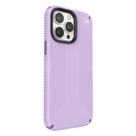 Speck Presidio2 Grip - Anti-slip case for iPhone 14 Pro Max (Spring Purple / Cloudygrey / White)